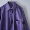 【Remake】 "水墨画" iridescent purple satin shirt