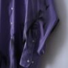【Remake】 "水墨画" iridescent purple satin shirt