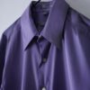 【Remake】 "水墨画" iridescent purple satin shirt