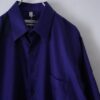【Remake】 "水墨画" deep blue satin shirt