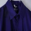 【Remake】 "水墨画" deep blue satin shirt