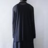 【送料無料】satin × see-through shirt