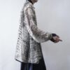 【送料無料】tape & animal pattern see-through shirt