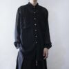 【送料無料】plain black see-through shirt