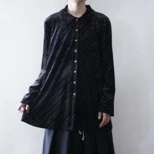 【送料無料】orange lame velours shirt