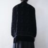 【送料無料】flower pattern hem design velours × see-through shirt
