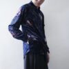 【送料無料】navy purple crush velours shirt