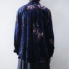 【送料無料】navy purple crush velours shirt