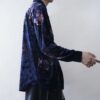 【送料無料】navy purple crush velours shirt