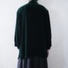 【送料無料】dark green drape velours shirt