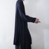【送料無料】no-collar super long shirt
