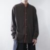 【送料無料】brown × orange China shirt