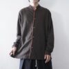 【送料無料】brown × orange China shirt