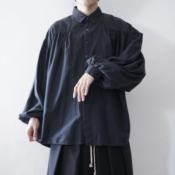 【送料無料】many tuck & balloon sleeve shirt