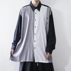 【送料無料】monotone switching embroidery terotero shirt