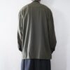 【送料無料】moss green flyfront embroidery shirt
