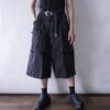 【MARITHE FRANCOIS GIRBAUD】all black design shuttle baggy shorts