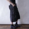 【MARITHE FRANCOIS GIRBAUD】all black design shuttle baggy shorts