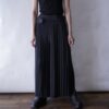 many pleats design glossy wide hakama pants