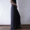 many pleats design glossy wide hakama pants