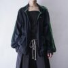 【NIKE】black × glossy green track jacket