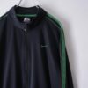 【NIKE】black × glossy green track jacket