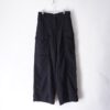 "コーズでワイドでギミック" black corduroy cargo motif baggy wide pants