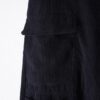"コーズでワイドでギミック" black corduroy cargo motif baggy wide pants