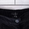 "コーズでワイドでギミック" black corduroy cargo motif baggy wide pants