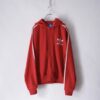 【adidas】 "adidasのトラック生地でフード付き" red hooded track jacket