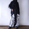 【Remake】"Docking Lace-Up" adidas × faded glory denim docking lace up wide baggy denim pants