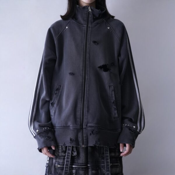 【Remake】"Crush × Studs" Y2K sweat track jacket