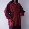 【Remake】"Lace-Up" burgundy shirt