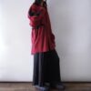 【Remake】"Lace-Up" burgundy shirt