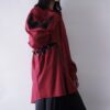 【Remake】"Lace-Up" burgundy shirt