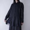 【Remake】"Lace-Up & Lace Docking" black shirt
