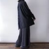 【Remake】"Lace-Up & Lace Docking" black shirt