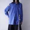 【Remake】"Lace-Up" beautiful blue shirt