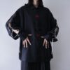 【Remake】"Lace-Up & China" black × red shirt