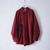 【Remake】"Lace-Up" burgundy shirt