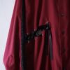 【Remake】"Lace-Up" burgundy shirt