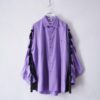 【Remake】"Lace-Up & Lace Docking" lavender purple shirt