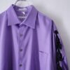 【Remake】"Lace-Up & Lace Docking" lavender purple shirt