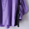 【Remake】"Lace-Up & Lace Docking" lavender purple shirt