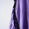 【Remake】"Lace-Up & Lace Docking" lavender purple shirt