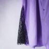 【Remake】"Lace-Up & Lace Docking" lavender purple shirt