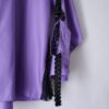 【Remake】"Lace-Up & Lace Docking" lavender purple shirt