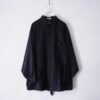 【Remake】"Lace-Up & Lace Docking" black shirt