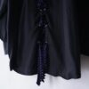 【Remake】"Lace-Up & Lace Docking" black shirt