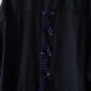 【Remake】"Lace-Up & Lace Docking" black shirt